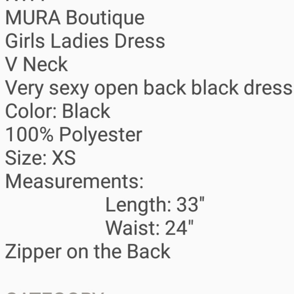 🆕️NEW Mura Boutique Mini Black Dress - Picture 3 of 4